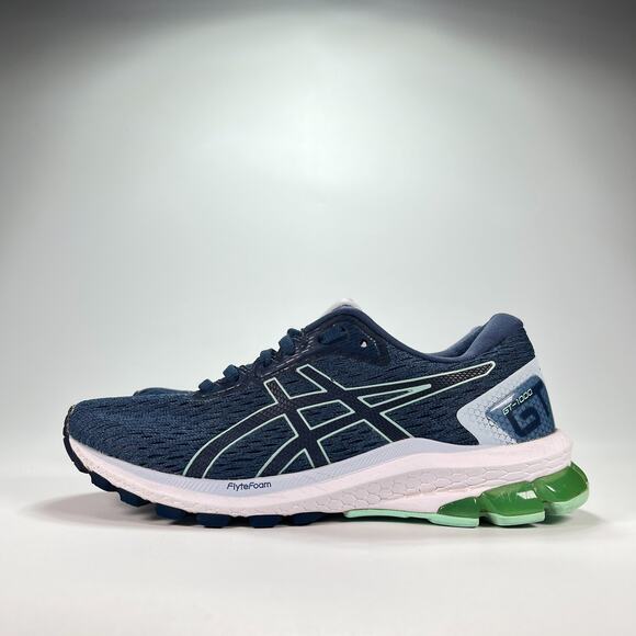 ASICS GT-1000 9 Dark Blue Mint Stability Running Shoes 1012A651 Women's Size 6 - Picture 4 of 11